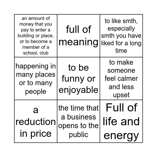 Bingo Card