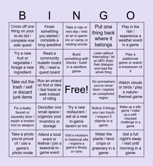 DBRivera55's SUBtember BINGO Card