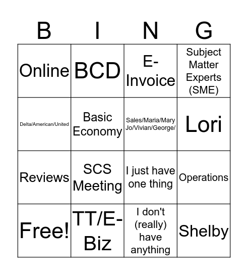 CS Call 3/3/17 Bingo Card