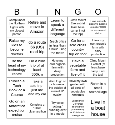 BINGO Card