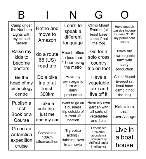 BINGO Card