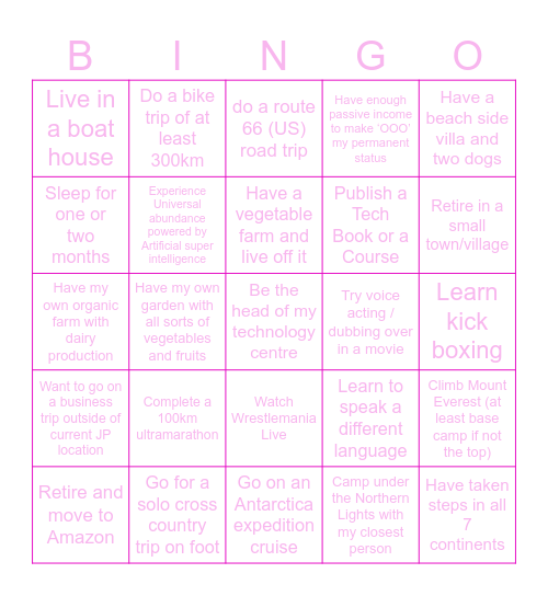 Pinkie Pie Bingo Card