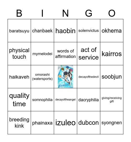 bingonya ayaya Bingo Card