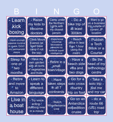 Shimmer with Rashmi Bingo Card