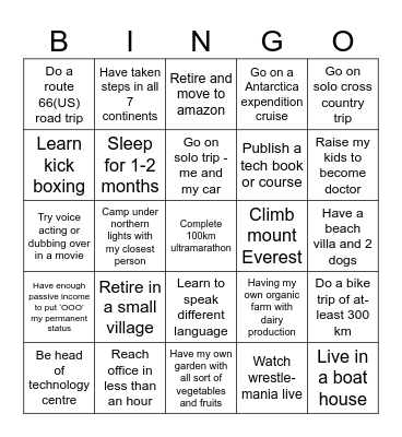 Neha Bingo Card