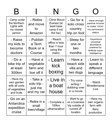 YO YO Bingo Card