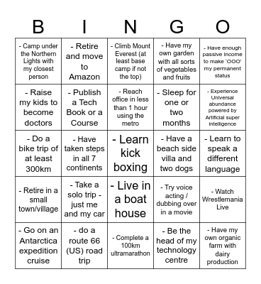 Vashi's Card Bingo Card