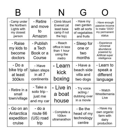 Vashi's Card Bingo Card