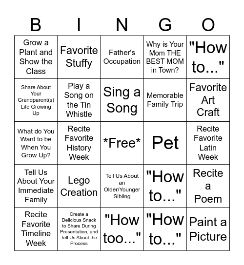 MAIZE PRESENTATION BINGO Card