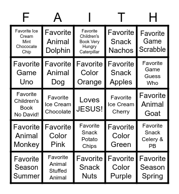 L.I.F.E. Club Leader BINGO Card