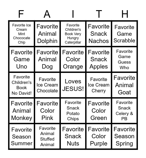 L.I.F.E. Club Leader BINGO Card
