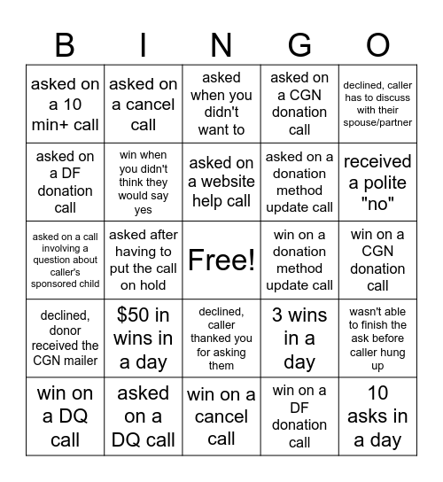 September Cross Promo Bingo Card