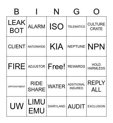 Bingo Card
