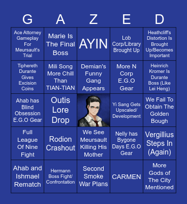 Canto X Bingo Card