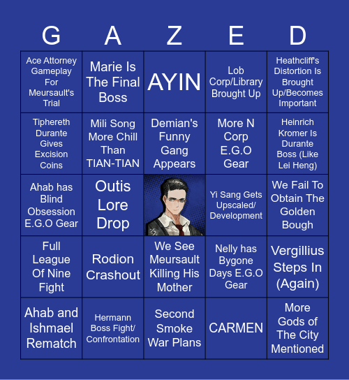 Canto X Bingo Card