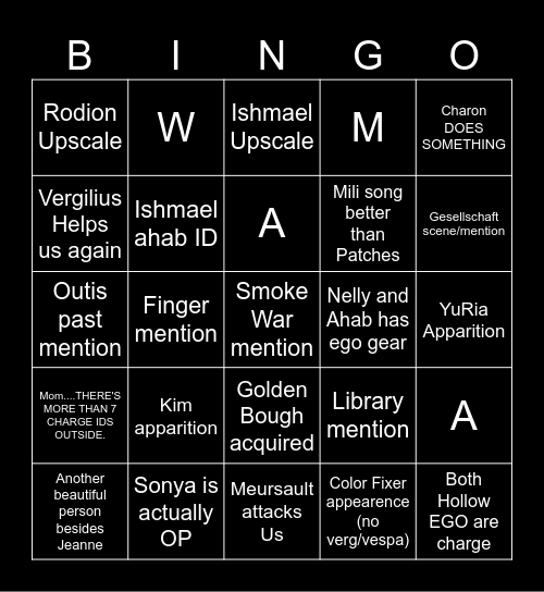 Flakes Bingo (canto 10) "i cant lose this." Bingo Card