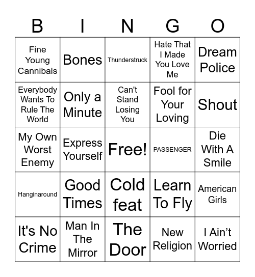 Mixed Bag Hits 3   (2026) Bingo Card