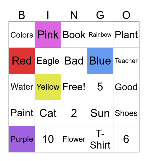 ASL Bingo Card
