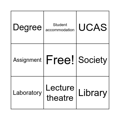 Disco Uni Bingo Card