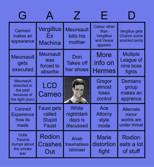 Canto X Bingo Card