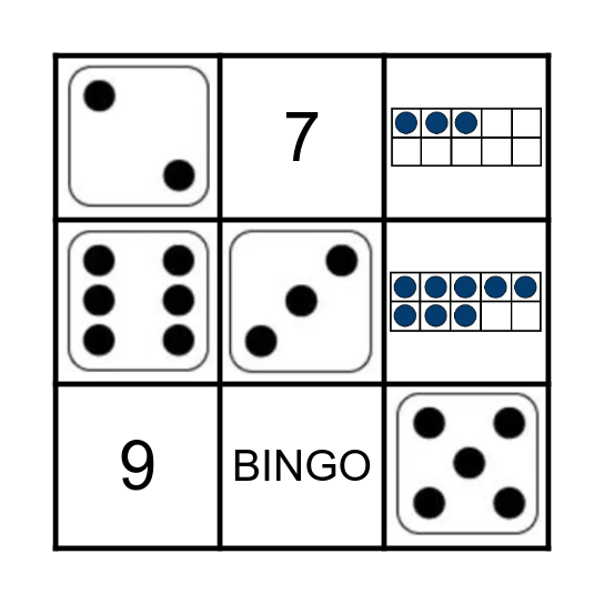 NUMBERS Bingo Card