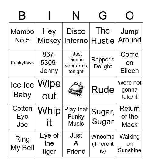 One-Hit Wonders Bingo Card