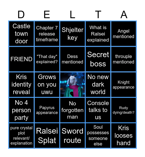 Chapter 6 Predictions Bingo Card