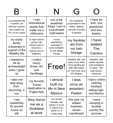 GODDESS BINGO Card