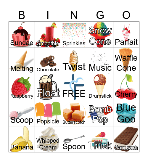 Ice Cream Truck BINGO Card