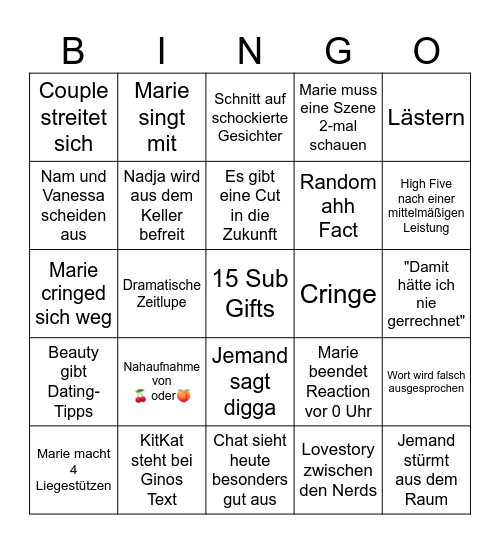 BATN 3.2 Bingo Card