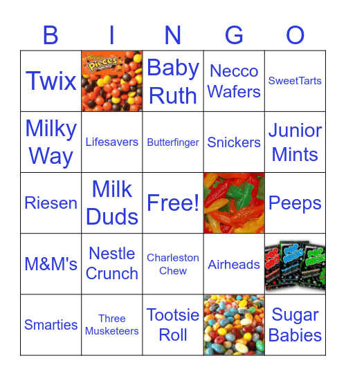 CANDY BINGO Card