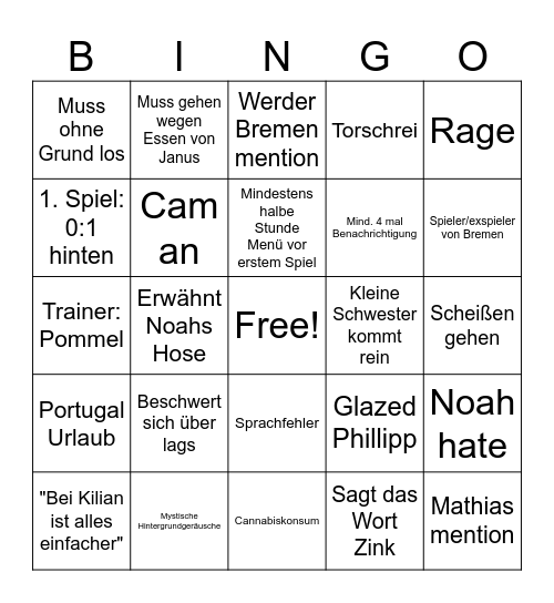 Wilm Bingo Card