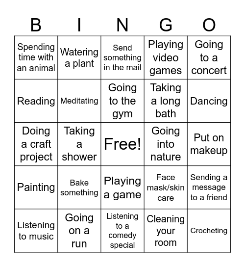 Accumulate Position Emotions: Short-term Bingo Card