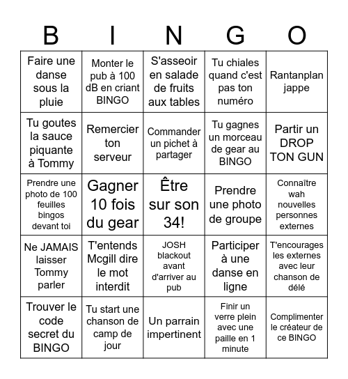 Bingo Card