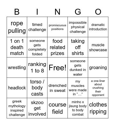 스키지컬: 8 Bingo Card