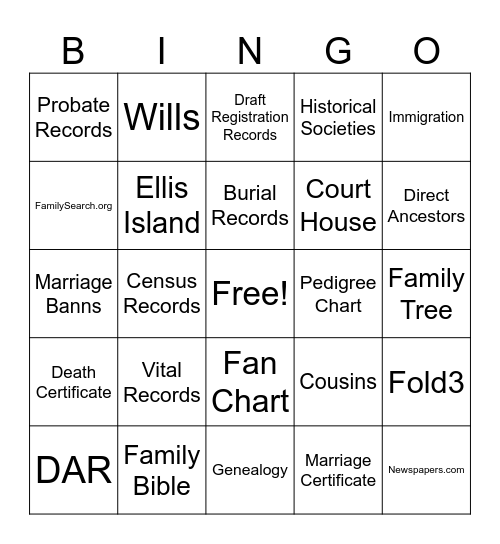 OGG Picnic Bingo Card