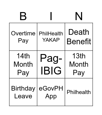 QTA BINGO Card