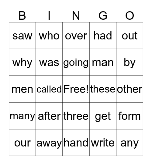 Week of March 13 Bingo Card