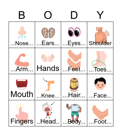 Body BINGO Card