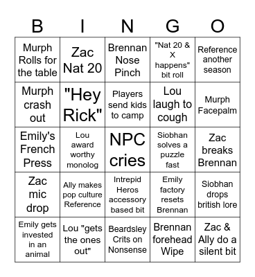 Toylight Bingo Card 2 Bingo Card