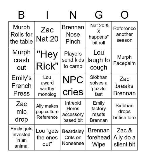 Toylight Bingo Card 2 Bingo Card