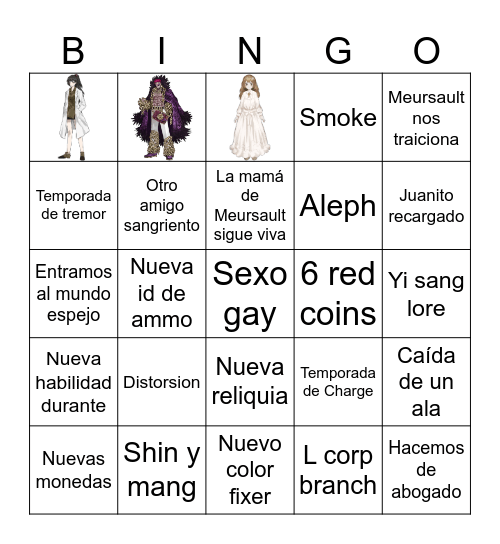 Canto 10 Bingo Card