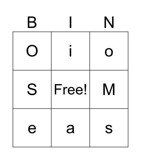Alphabet Bingo Card