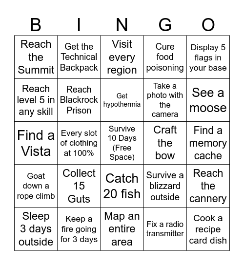 The Bingo Dark Bingo Card