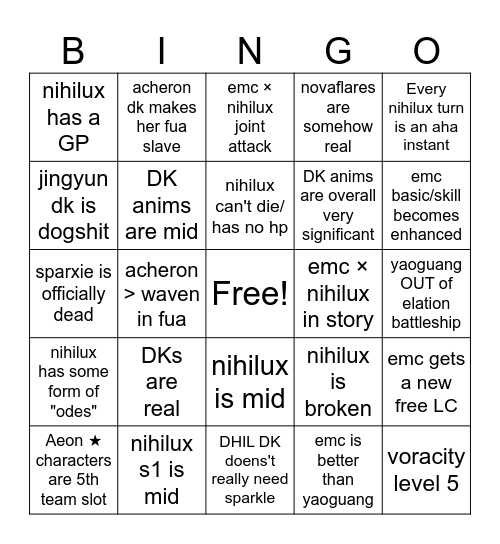 4.7v1 Bingo Card