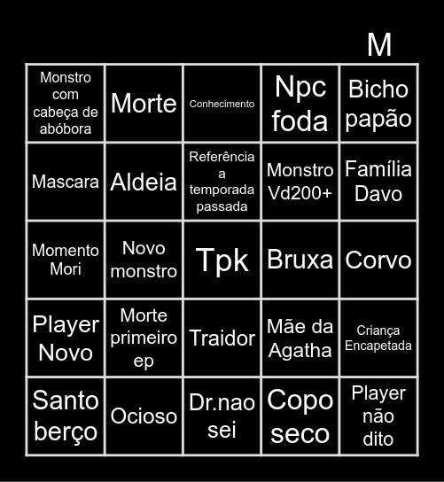 Vigília bingo Card