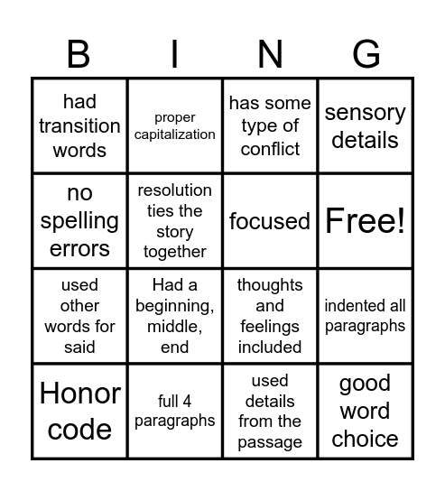 Narrative PBT Bing Bingo Card