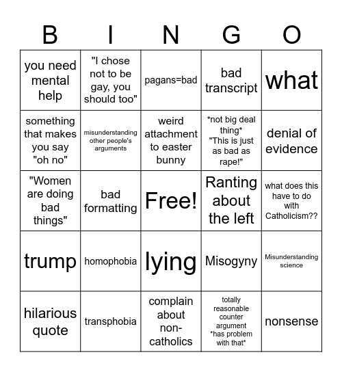 Catholic.com Bingo Card