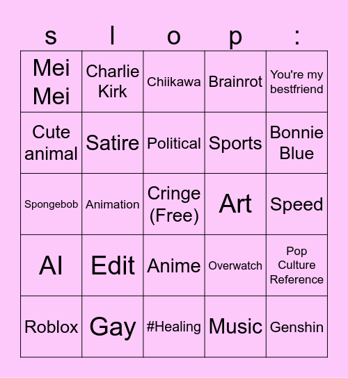 kenz dikdok Bingo Card