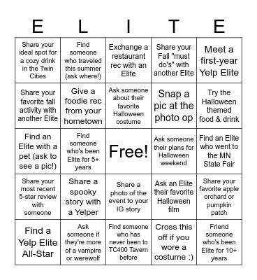 Tavern of Terror! Bingo Card